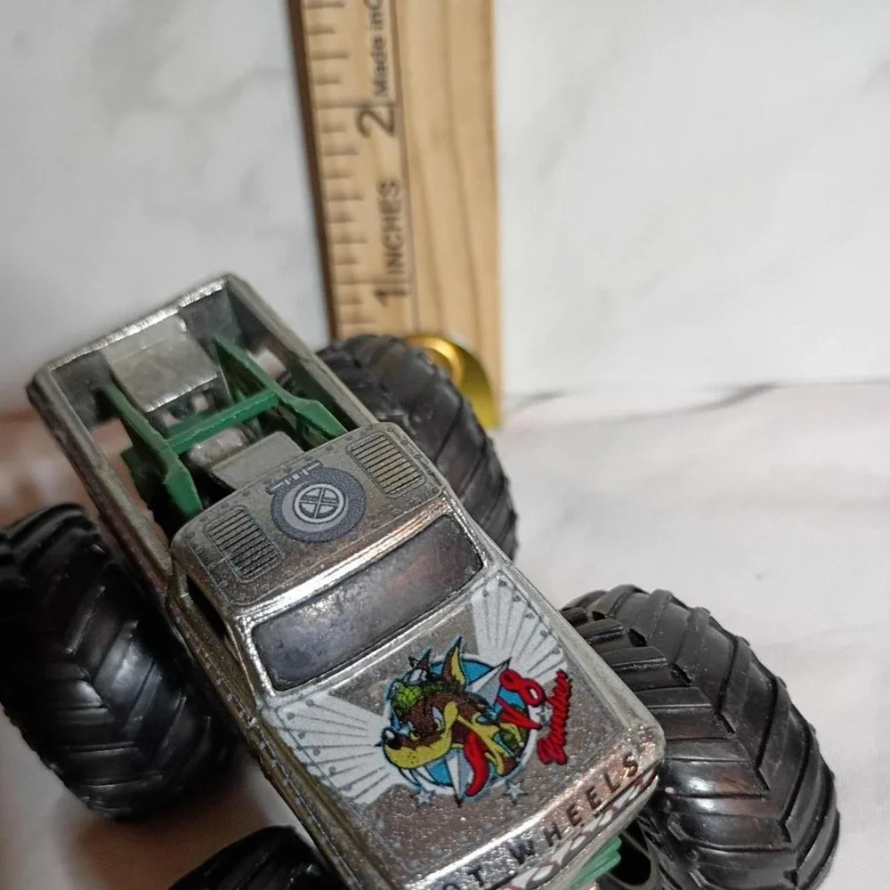Hot Wheels Monster Truck V8 Bomber Chrome Silver 1:64 Scale Die-Cast Toy Vehicle